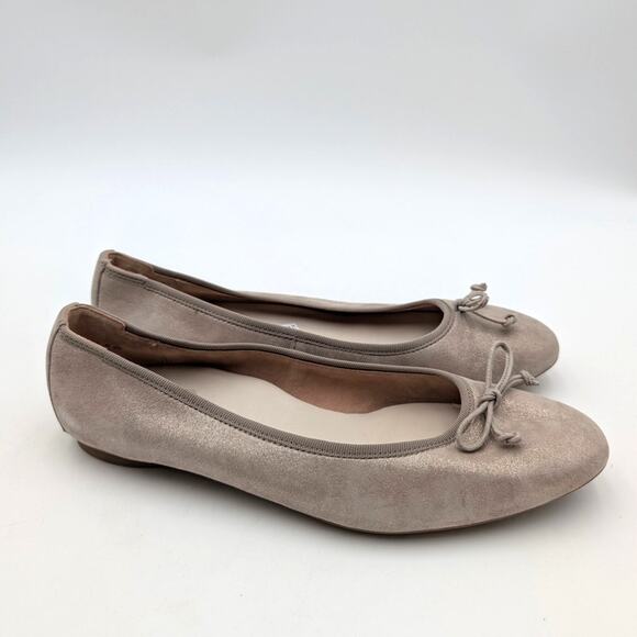 Paul Green Ursula Ballet Flat Bow Front Round Toe Women's Beige Size US10.5/UK8 - Picture 3 of 14